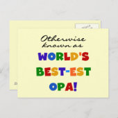 Opa Tシャツと最高のギフトとして知られている ポストカード (正面/裏面)