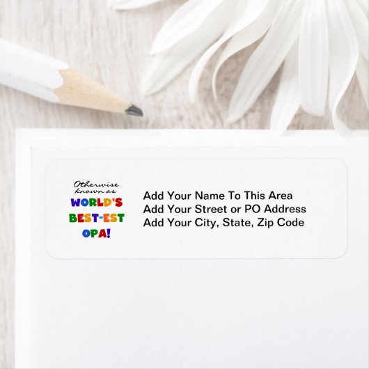 Opa Tシャツと最高のギフトとして知られている ラベル (インサイチュ)