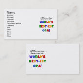 Opa Tシャツと最高のギフトとして知られている 名刺 (正面/裏面)