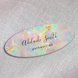 opalおよびフェイク金ゴールドフォイル静脈名タグ 名札