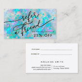 opalテクスインスパイアチャー紹介カード 名刺 (正面/裏面)