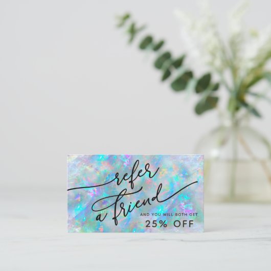 opalテクスインスパイアチャー紹介カード 名刺 (スタンド正面)