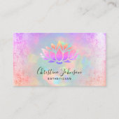 opalテクスチャのロータスロゴ 名刺 (正面)