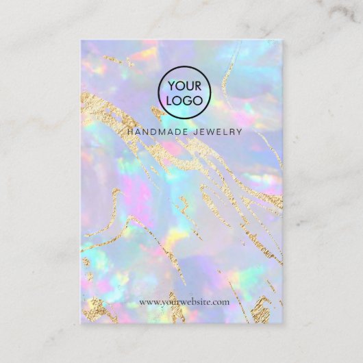 opalテクスチャデザインディスプレイカード 名刺 (正面)