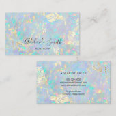 opalテクスチャ上のシミュレートされたグリッター詳細 名刺 (正面/裏面)