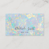 opalテクスチャ上のシミュレートされたグリッター詳細 名刺 (正面)