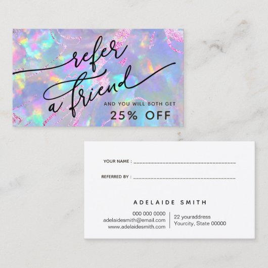 opalテクスチャ参照カード 名刺 (正面/裏面)