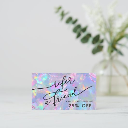 opalテクスチャ参照カード 名刺 (スタンド正面)