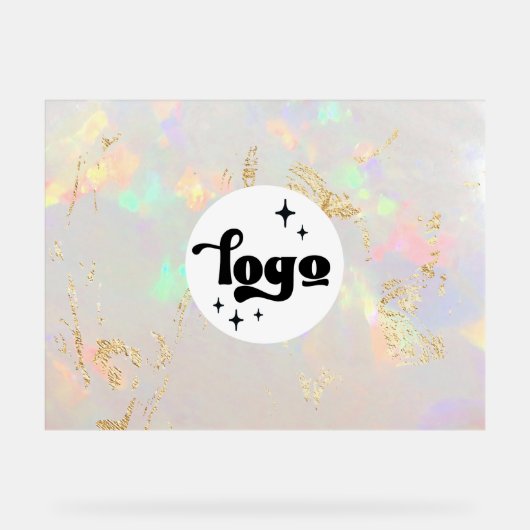 opalデザインロゴ アクリルサイン (正面)