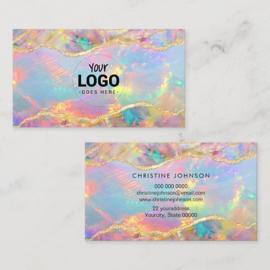 opalデザイン名刺のロゴ 名刺 (正面/裏面)