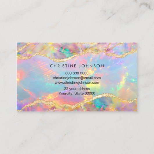 opalデザイン名刺のロゴ 名刺 (裏面)