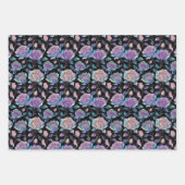 Opalバラ包装紙フラットシートセット3 ラッピングペーパーシート (正面)