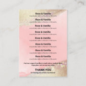 Opalモダングリッター製品リストカード 名刺 (裏面)