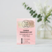 Opalモダングリッター製品リストカード 名刺 (スタンド正面)