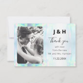 Opal写真エレガントモダンありがとう サンキューカード (正面)