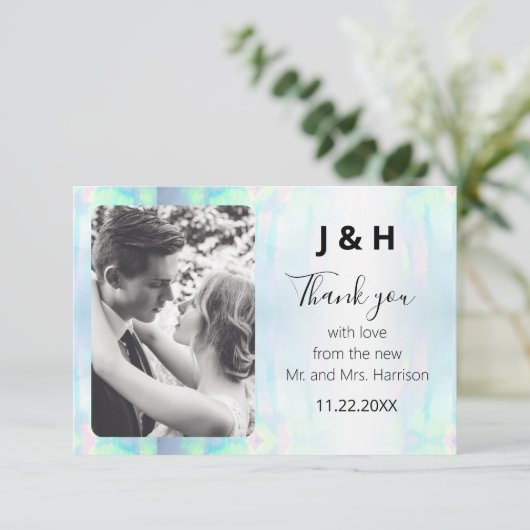 Opal写真エレガントモダンありがとう サンキューカード (スタンド正面)