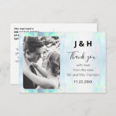 Opal写真エレガントモダンありがとう サンキューカード (正面/裏面)