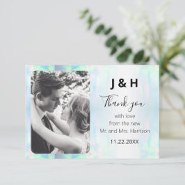 Opal写真エレガントモダンありがとう サンキューカード