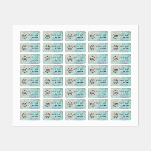 opal背景のロゴ ラベル (シート)