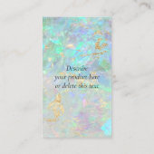 opal背景価格ラベルカード 名刺 (裏面)