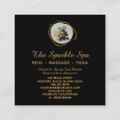 *~* Opal金ゴールドグリッターフレームバラフローラ スクエア名刺 (裏面)