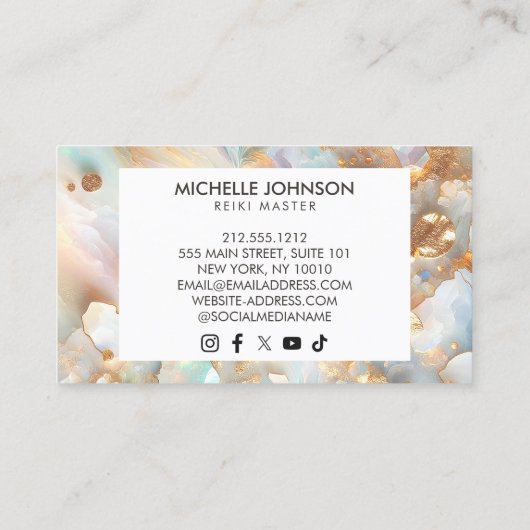 Opal Butterfly Moonstone Reiki Healer 名刺 (裏面)