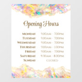 Opal Design Opening Hours Window Cling ウィンドウサイン (シート)