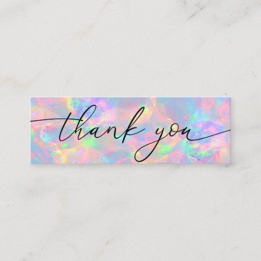 opal gem thank you mini business card スキニー名刺 (正面)
