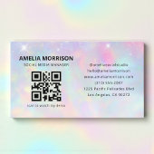 Opal Glitter QR Code Minimalist Professional 名刺