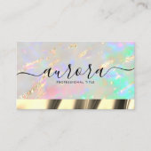 Opal Glow Elegance:ビジネスカードそのきらめく 名刺 (正面)