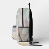 Opal Iridescent Holographic School Backpack プリントバックパック (右)