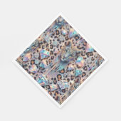 Opal Leopard Print Luxury Napkins スタンダードランチョンナプキン (角)