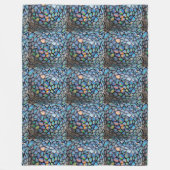 Opal Mosaic1 フリースブランケット (正面)