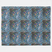 Opal Mosaic1 フリースブランケット (正面(横))