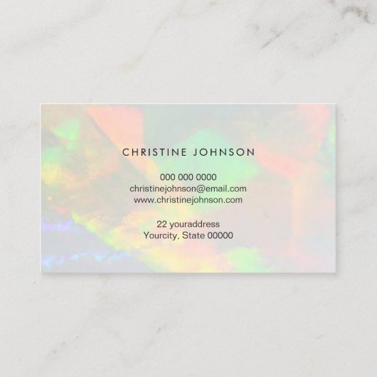 opal photo business cardのロゴ 名刺 (裏面)