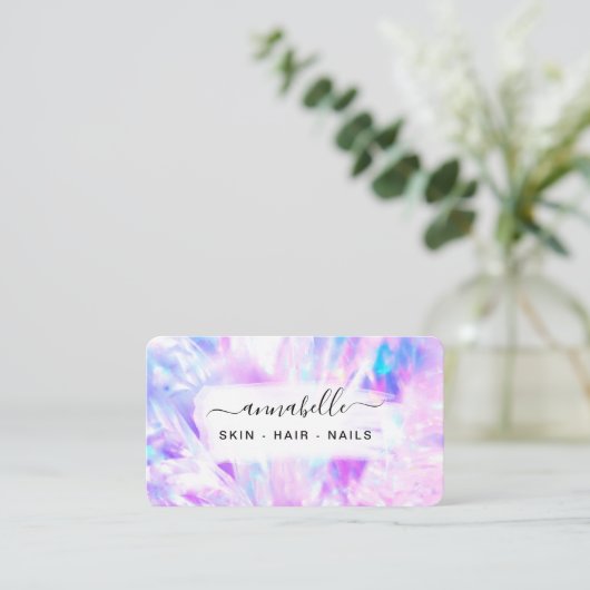 *～* OPAL QRプリズムAP26 Crystal Rainbow Ethereal 名刺 (スタンド正面)