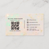 Opal QR Code Hair Stylist Modern 名刺 (裏面)