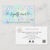 *~* Opal RainbowハートQRロゴリワードありがとう  ロイヤリティカード (正面/裏面)