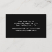 Opal Rainbow Holographic Bread Logo Bakery 名刺 (裏面)