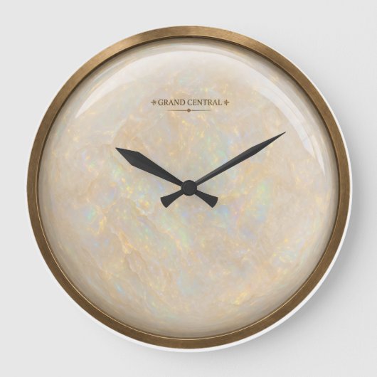 Opal replica face Grand Central quartz ラージ壁時計 (正面)