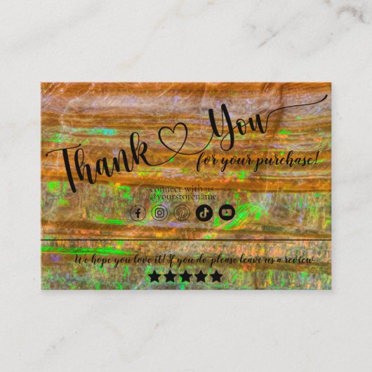 Opal Rock Layers Thank You名刺 名刺 (正面)