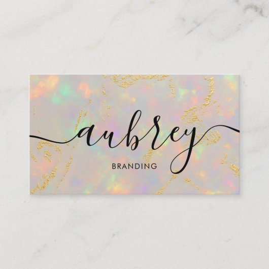 Opal StoneロゴQRコード 名刺 (正面)