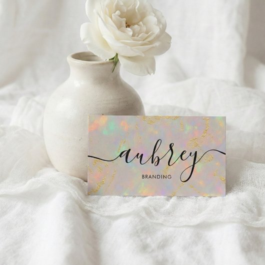 Opal StoneロゴQRコード 名刺