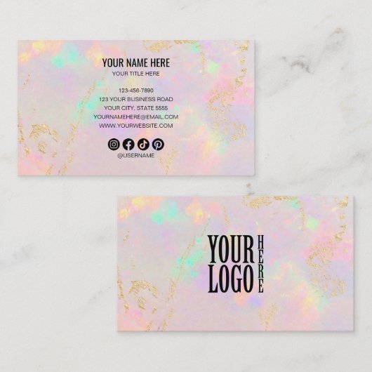 opal stone 名刺 (正面/裏面)