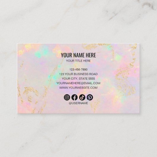 opal stone 名刺 (正面)