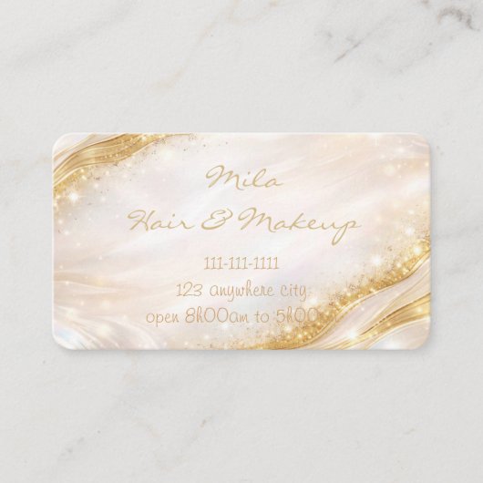 OPAL STONE GOLD BUSINESS CARD 名刺 (正面)