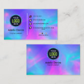 Opal Stone Luxury Business Card Design 名刺 (正面/裏面)