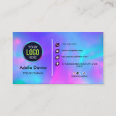 Opal Stone Luxury Business Card Design 名刺 (正面)
