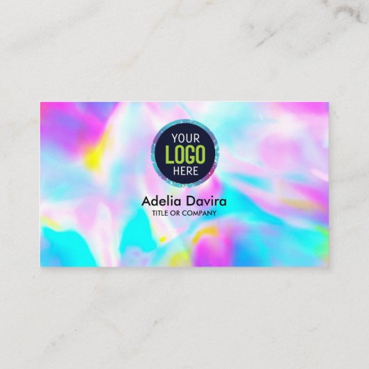 Opal Stone Luxury Business Card Design 名刺 (裏面)