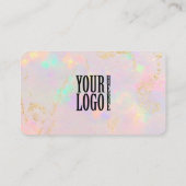 opal stone Minimalist Professional Company Logo QR 名刺 (裏面)